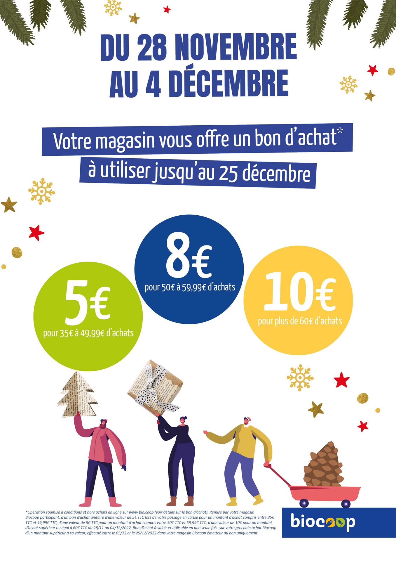 Des bons d'achats en décembre !